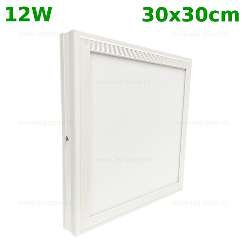 Panou LED 12W 30x30cm Aplicat Alb