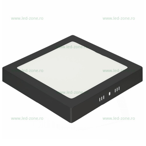 Panou LED 36W 30x30cm Aplicat Negru SOLE
