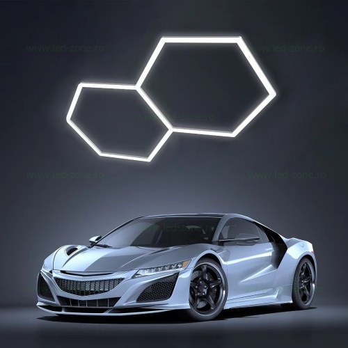 Set 2 Hexagoane LED Honeycomb 77W Tuburi 440mm
