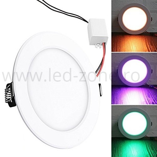Spot LED 15W Slim Alb RGB + White Premium