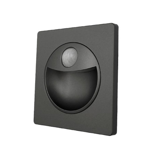 Spot LED 1W Patrat Argintiu Trepte Senzor LZ5550