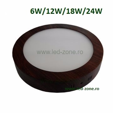 Spot LED 24W Rotund Aplicat Wenge