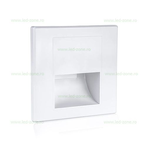Spot LED 2W Patrat Alb Trepte
