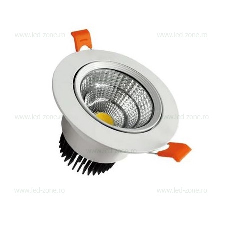 Spot LED 7W COB Rotund Mobil Alb