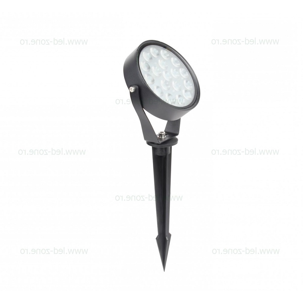 Spot LED Exterior 9W Rotund Negru