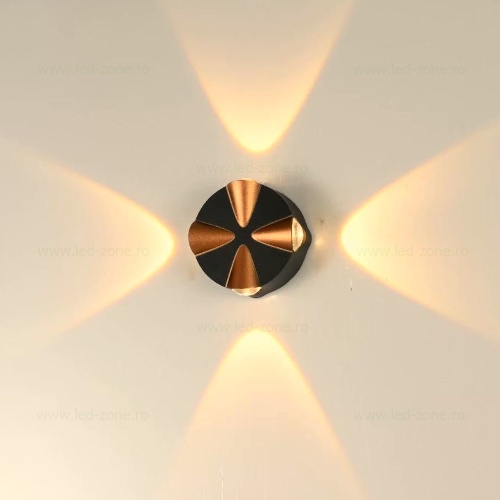 Aplica LED 4W Exterior Negru DS-XS04