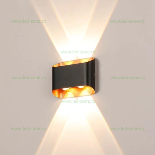 Aplica LED 4W Exterior Negru LZX01-4