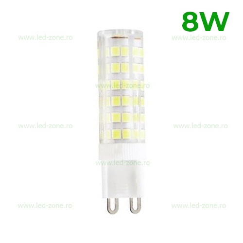 Bec LED G9 8W Corn Ceramica