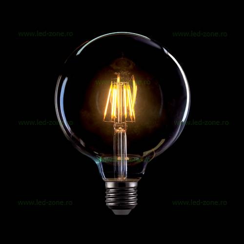 Bec LED Vintage E27 8W Glob G125 Dimabil