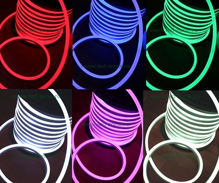 Furtun LED Neon Flex Slim 220V Rola 100ml