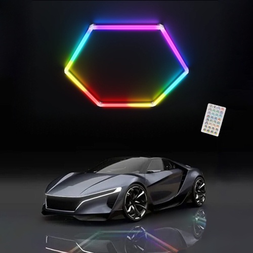 Hexagon LED Honeycomb RGB Digital Tuburi 440mm