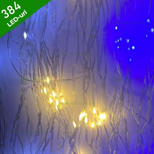 Instalatie LED Perdea Turturi Flash 8x1m 360 LED Fir Alb