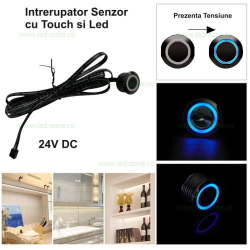 Intrerupator LED cu Senzor Tactil si Variator 24V