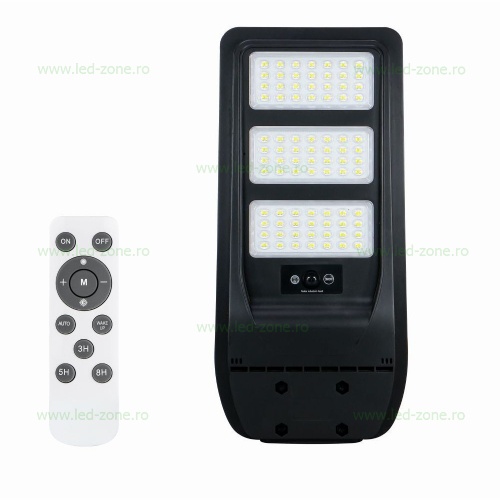 Lampa LED Iluminat Stradal 90W Solara cu Senzor Miscare si Telecomanda LZ8103
