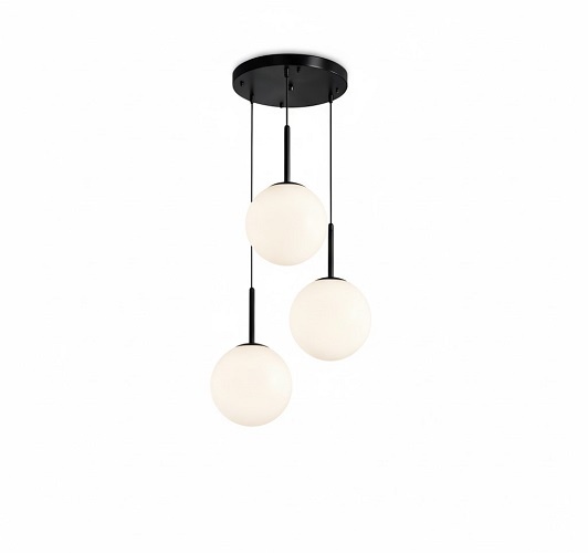 Lustra 3 Socluri E27 Neagra LZ159-3