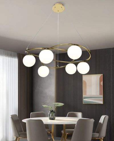 Lustra 6 Socluri Auriu E27 LZ6806-6
