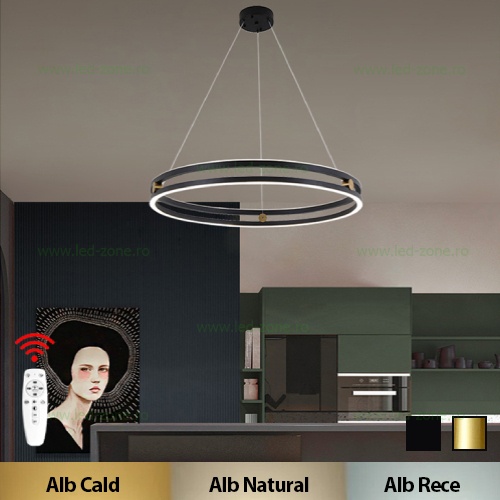 Lustra LED 136W Dimabila 3 Functii cu Telecomanda LZG3848-600