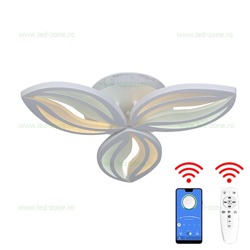 Lustra LED 60W 3 Functii Dimabila cu Telecomanda sau Telefon LZ6608-3