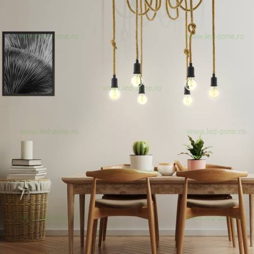 Lustra Rustic Spider 6 Socluri E27 LZ43195