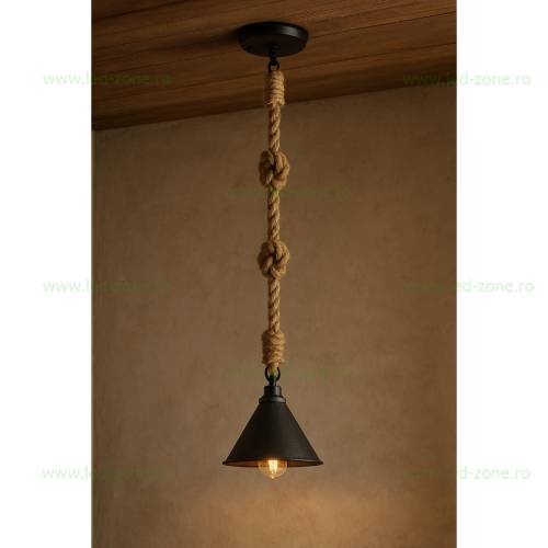 Pendul Soclu E27 Rustic ROPE