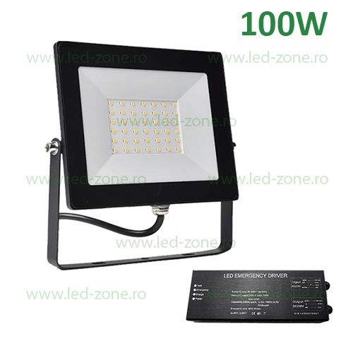 Proiector LED 100W HELIOS Negru Emergenta