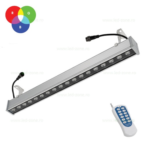 Proiector LED 18W 220V Liniar 60cm RGB Telecomanda
