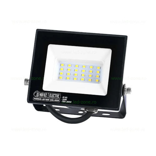 Proiector LED 20W Slim Negru PARDUS