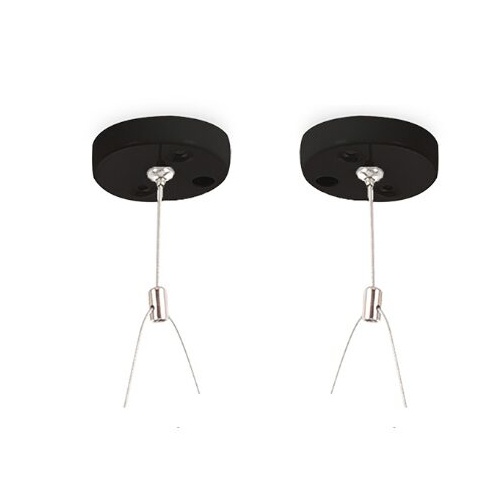 Set 2 Tiranti Suspendare Corp LED 45W Negru 120cm CCT