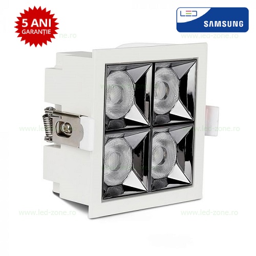 Spot LED 16W Incastrabil Patrat Alb Premium