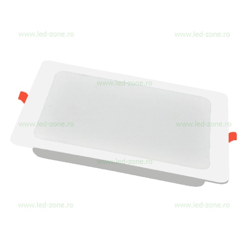 Spot LED 24W Patrat Alb Incastrat SOLE