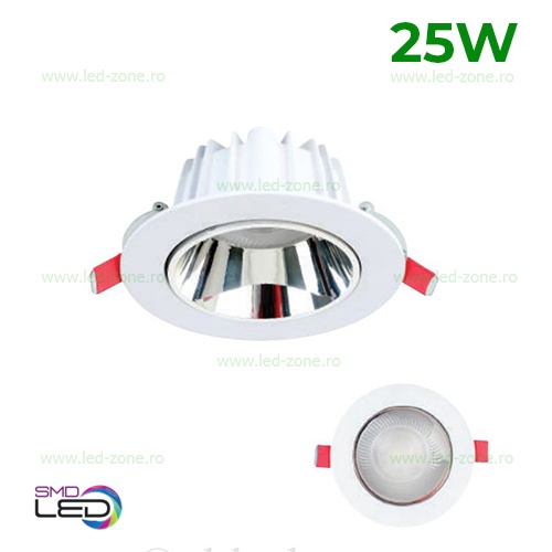Spot LED 25W Rotund Alb Lucia