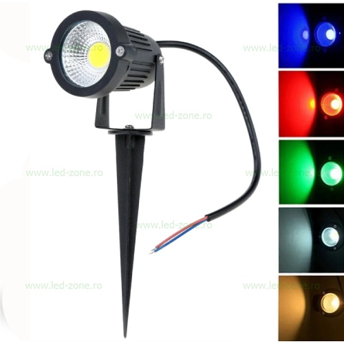Spot LED Exterior 5W COB Rotund 220V Montaj Gradina