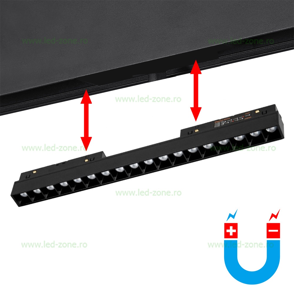 Spot LED Magnetic 18W Liniar Clar