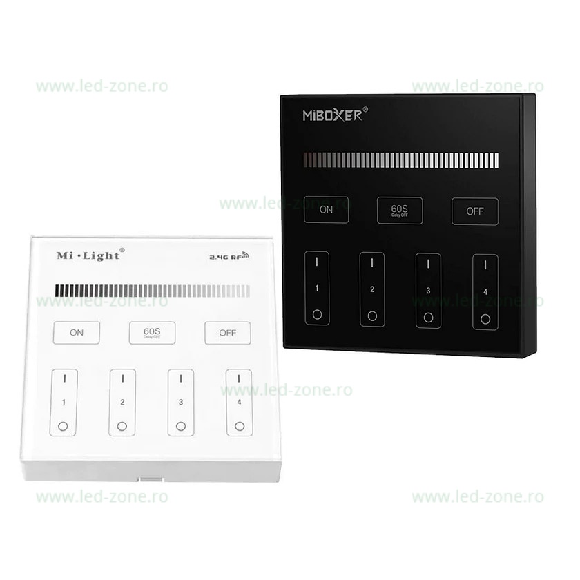Telecomanda Monocrom 4 Zone MiLight RF Montaj Perete