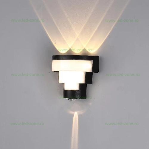 Aplica LED 9W Exterior Neagra LZ306-3