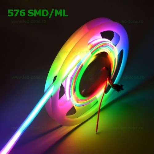 Banda LED COB RGB 576 LED/ML Interior Digitala 24V