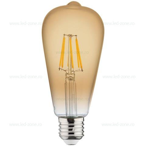 Bec LED Vintage E27 6W Para ST64