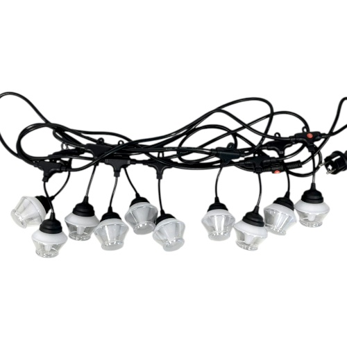 Ghirlanda 5M cu 10 Becuri LED IP65 Suspendate