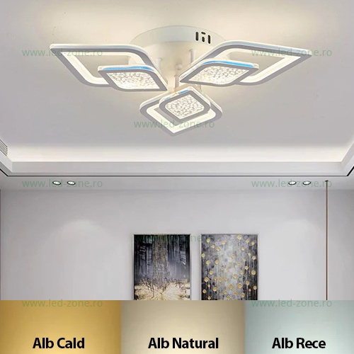 Lustra LED 108W 3 Functii Dimabila cu Telecomanda LZM408-3