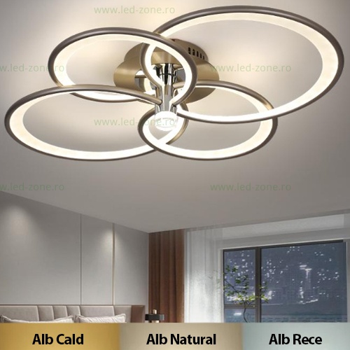 Lustra LED 136W 3 Functii Dimabila cu Telecomanda LZ9246-2+2