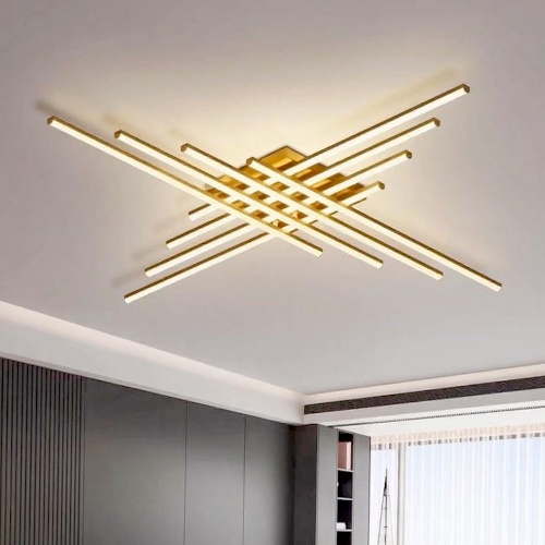 Lustra LED 256W 3 Functii Aurie Dimabila cu Telecomanda LZ4216-8