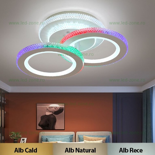 Lustra LED 82W 3 Functii RGB Smart Dimabila cu Telecomanda LZ9226-2M