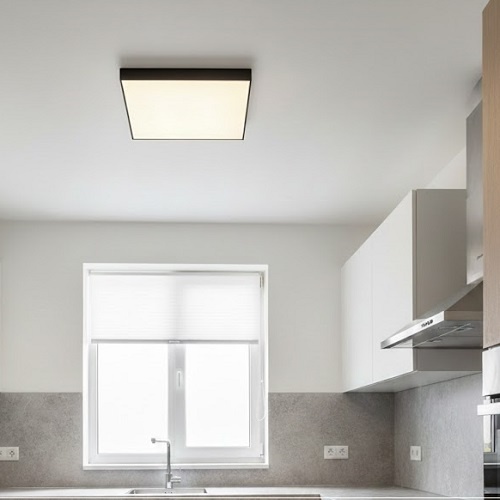 Plafoniera LED 48W Patrata Neagra Frameless CCT