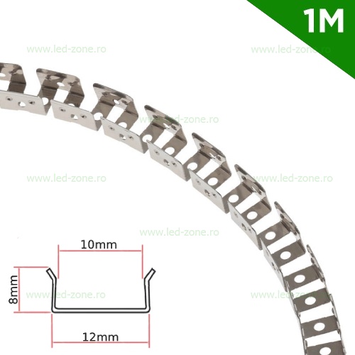 Profil Aluminiu Flexibil Montaj Neon Flex 12x12mm