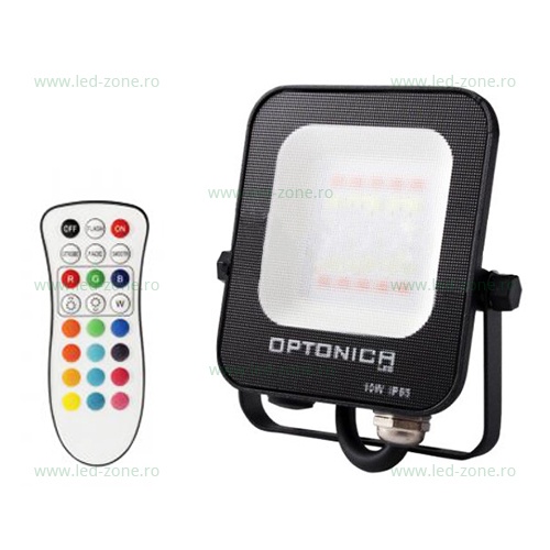 Proiector LED 10W Slim RGB Telecomanda LZ01