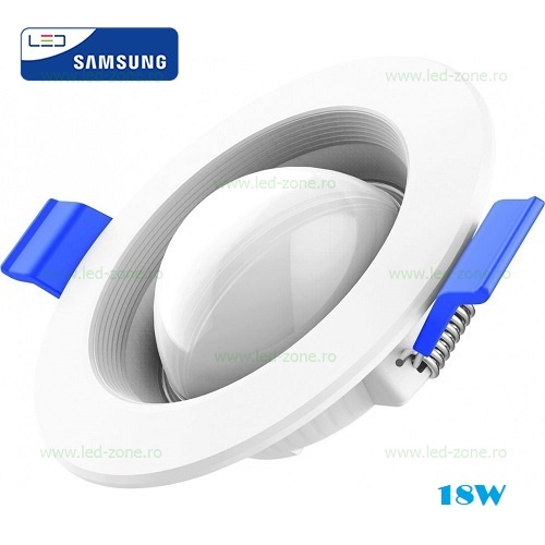 Spot LED 18W Rotund Alb Saturn Chip Samsung