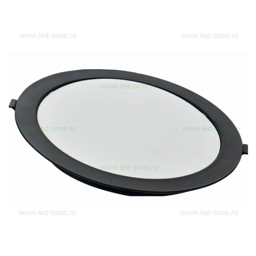 Spot LED 24W Rotund Negru Incastrat SOLE