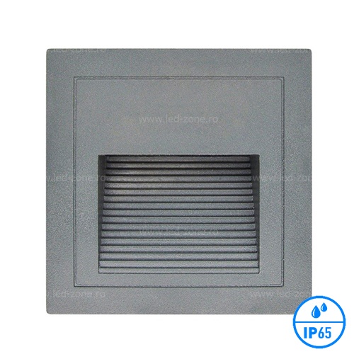 Spot LED 2W Patrat Trepte IP65