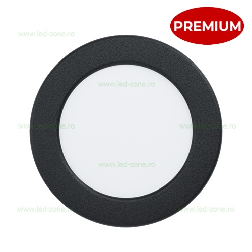 Spot LED 3W Rotund Negru IP44 FUEVA