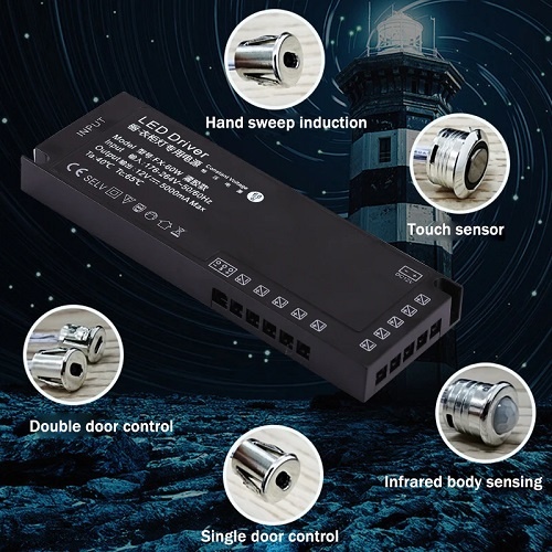 Sursa Slim 12V 150W Pentru Iluminat Banda LED Rafturi cu Senzor